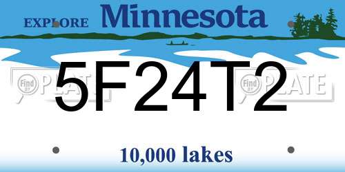 5F24T2 Minnesota License Plate