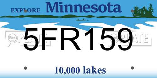 5FR159 Minnesota License Plate