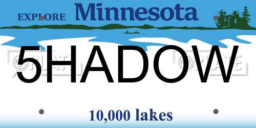 5HADOW Minnesota License Plate