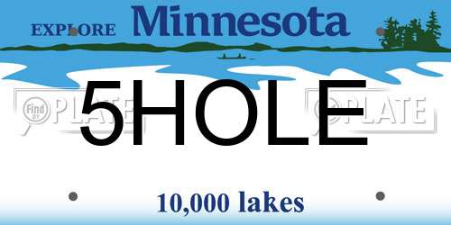 5HOLE Minnesota License Plate