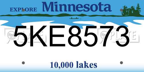 5KE8573 Minnesota License Plate