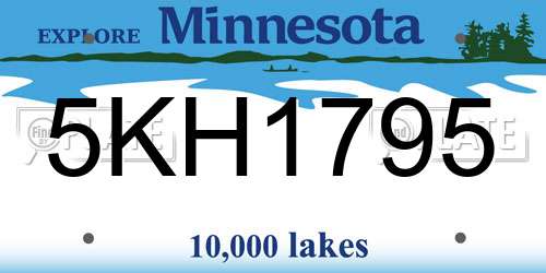 5KH1795 Minnesota License Plate