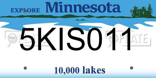 5KIS011 Minnesota License Plate