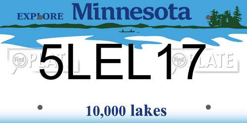 5LEL17 Minnesota License Plate