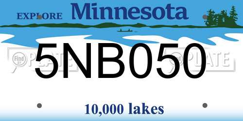 5NB050 Minnesota License Plate