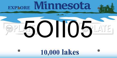 5OII05 Minnesota License Plate
