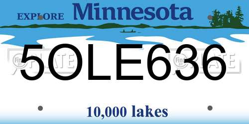 5OLE636 Minnesota License Plate