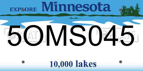 5OMS045 Minnesota License Plate