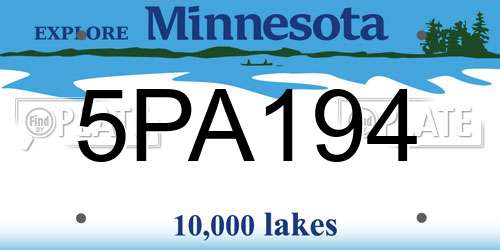 5PA194 Minnesota License Plate