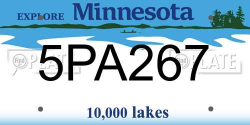 5PA267 Minnesota License Plate