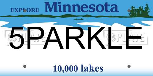 5PARKLE Minnesota License Plate