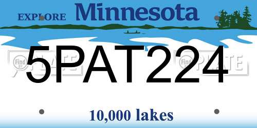 5PAT224 Minnesota License Plate