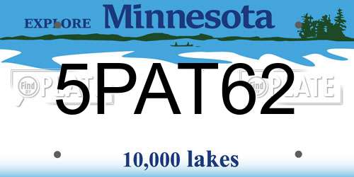 5PAT62 Minnesota License Plate