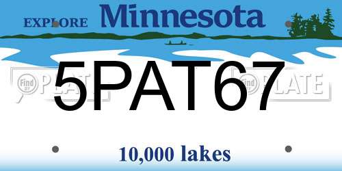 5PAT67 Minnesota License Plate