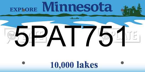5PAT751 Minnesota License Plate