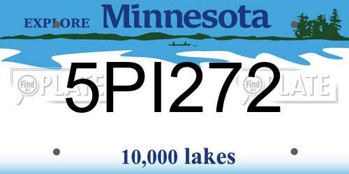 5PI272 Minnesota License Plate