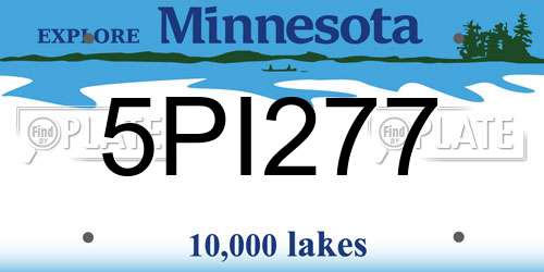 5PI277 Minnesota License Plate