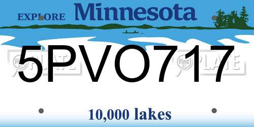 5PVO717 Minnesota License Plate