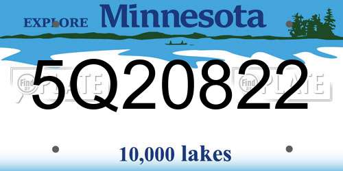 5Q20822 Minnesota License Plate