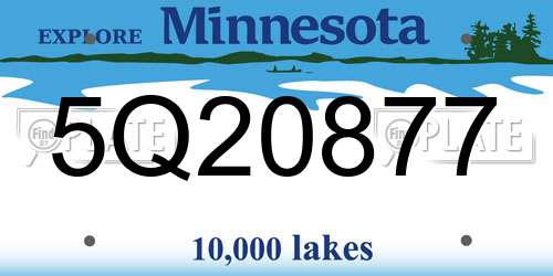 5Q20877 Minnesota License Plate