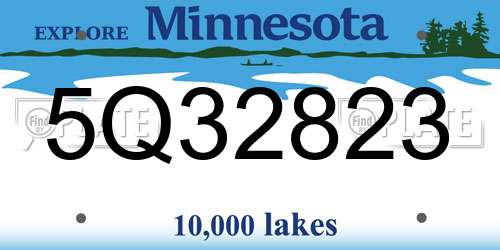 5Q32823 Minnesota License Plate
