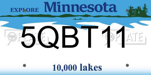 5QBT11 Minnesota License Plate