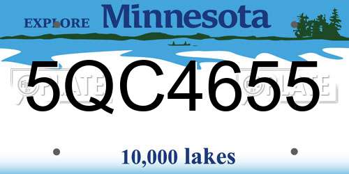 5QC4655 Minnesota License Plate