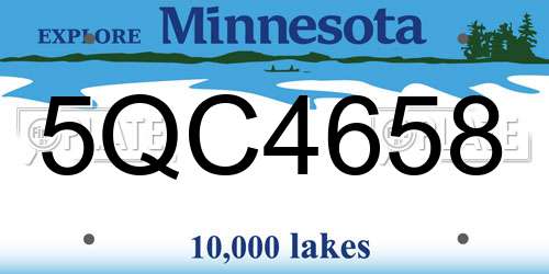 5QC4658 Minnesota License Plate