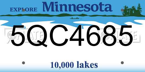 5QC4685 Minnesota License Plate