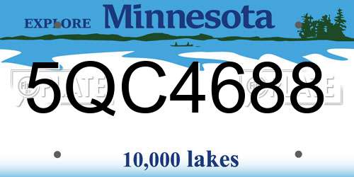 5QC4688 Minnesota License Plate