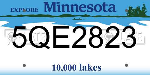5QE2823 Minnesota License Plate