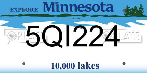 5QI224 Minnesota License Plate