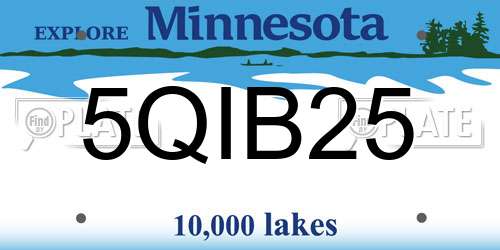 5QIB25 Minnesota License Plate