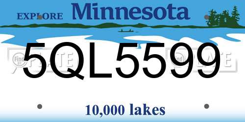 5QL5599 Minnesota License Plate
