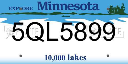 5QL5899 Minnesota License Plate