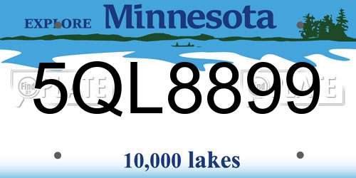 5QL8899 Minnesota License Plate