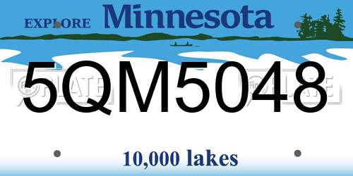 5QM5048 Minnesota License Plate