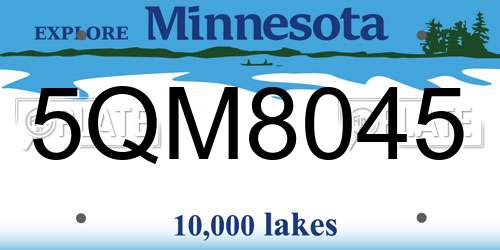 5QM8045 Minnesota License Plate