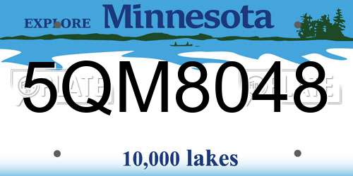 5QM8048 Minnesota License Plate