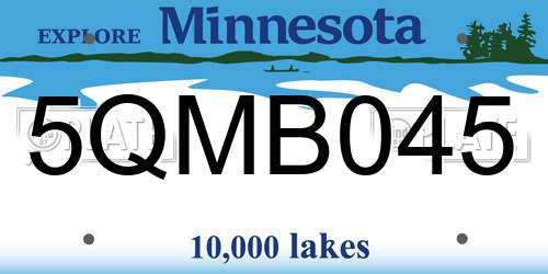 5QMB045 Minnesota License Plate