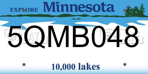 5QMB048 Minnesota License Plate