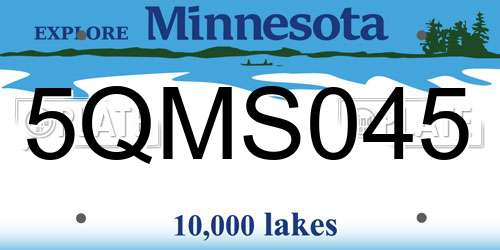 5QMS045 Minnesota License Plate