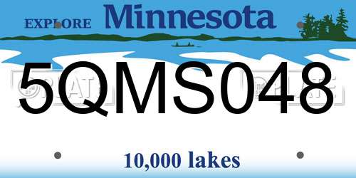 5QMS048 Minnesota License Plate