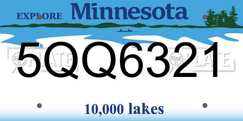 5QQ6321 Minnesota License Plate