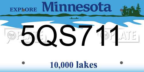5QS711 Minnesota License Plate