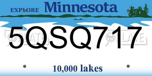 5QSQ717 Minnesota License Plate