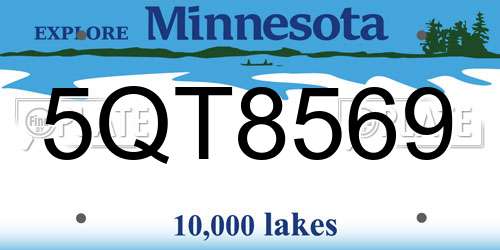 5QT8569 Minnesota License Plate