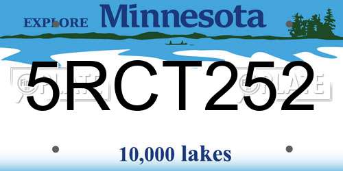 5RCT252 Minnesota License Plate
