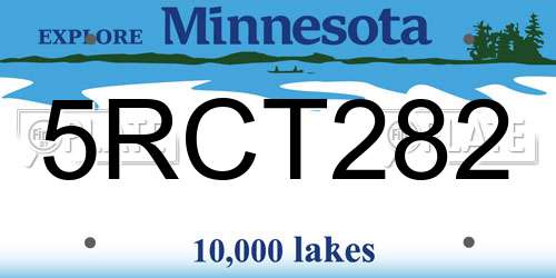 5RCT282 Minnesota License Plate
