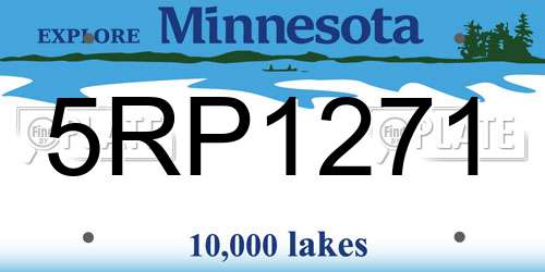 5RP1271 Minnesota License Plate